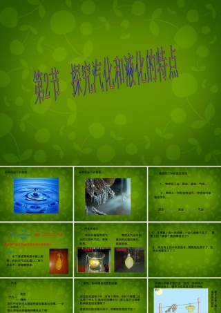 八年级物理上册 第四章 第2节 探究汽化和液化的特点课件 粤教沪版 课件