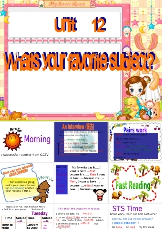 七年级英语上册 unit 12 What's your favorite subject课件 人教新目标版 课件