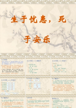 八年级语文生于忧患 死于安乐课件1语文版 课件