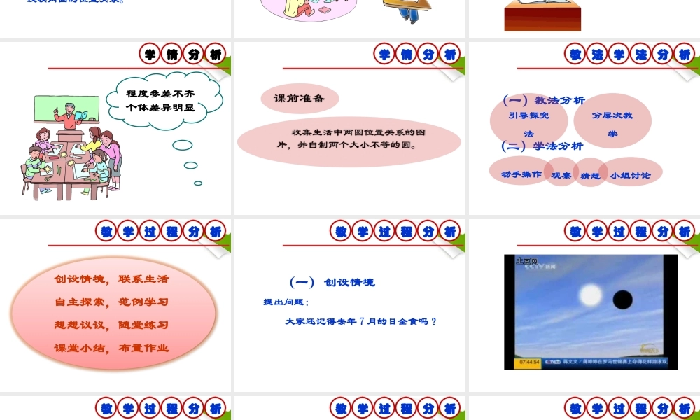 九年级数学上册 242圆与圆的位置关系课件 人教新课标版 课件