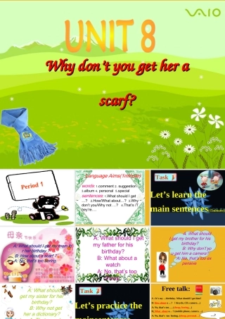 八年级英语下册 Why don t you get her a scarf课件 人教新目标版 课件