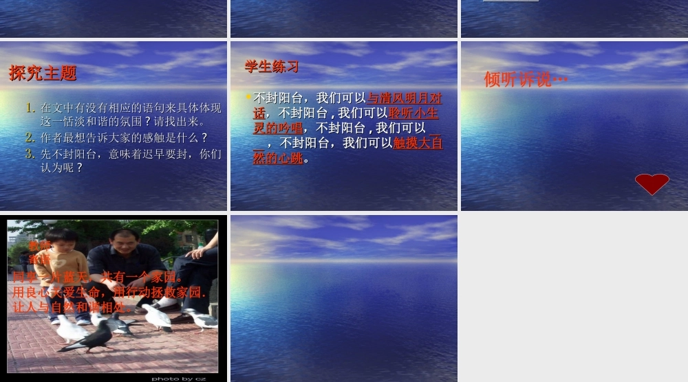 八年级语文明天不封阳台课件2苏教版 课件