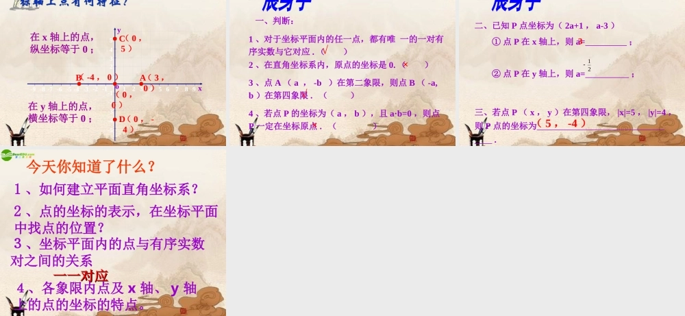 八年级数学上册 平面直角坐标系课件 苏科版 课件