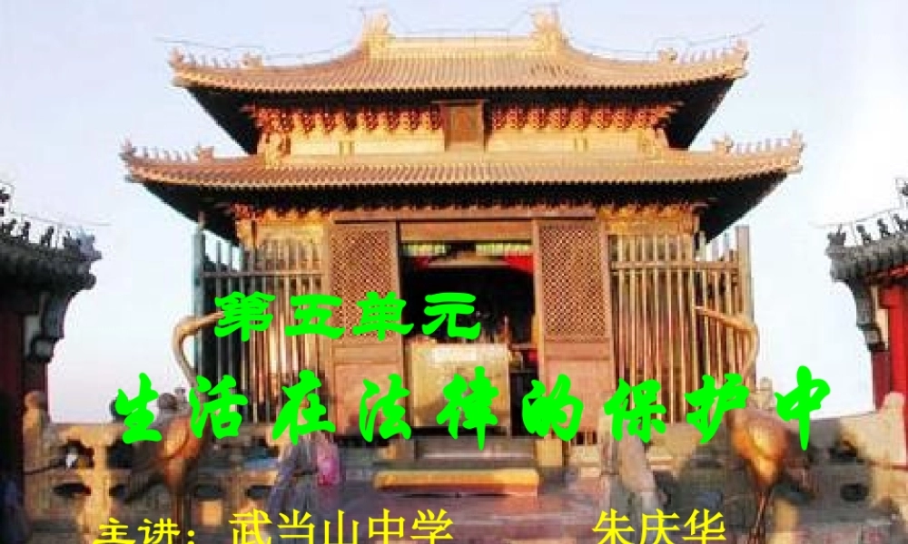 八年级政治 生活在法律的保护中课件 湘教版 课件