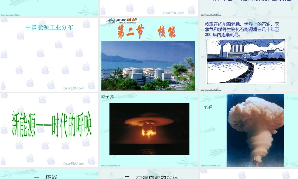 九年级物理能源与可持续发展 课件