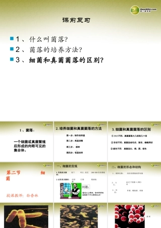 八年级生物上册(第五单元第四章 分布广泛的细菌和真菌 生物细菌)课件 新人教版 课件