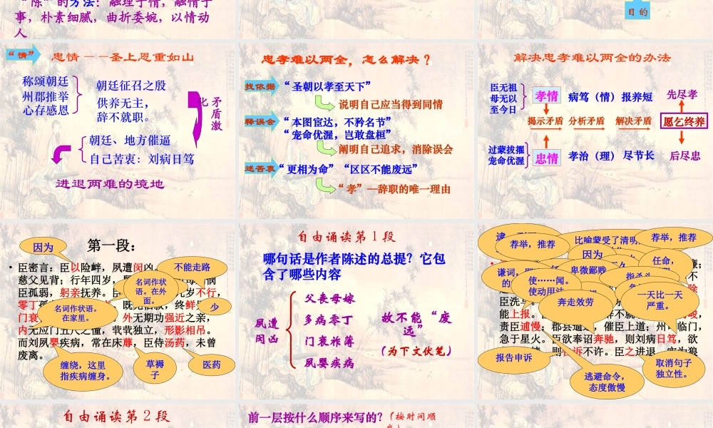 人教版高二语文陈情表 课件