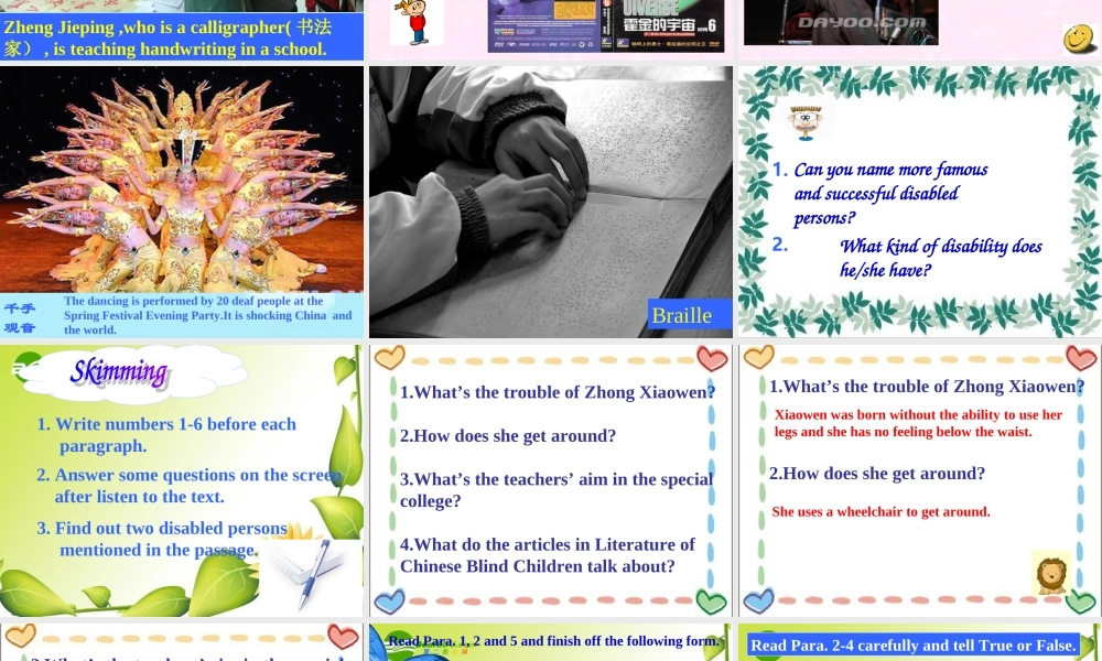 七年级英语reading Disabled_Not me课件人教版 课件