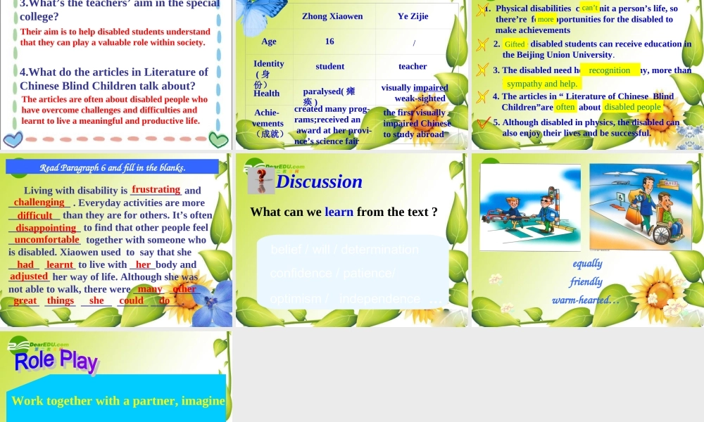 七年级英语reading Disabled_Not me课件人教版 课件