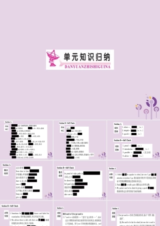 九年级英语全册 Unit 4 I used to be afraid of the dark知识归纳作业课件 (新版)人教新目标版 课件