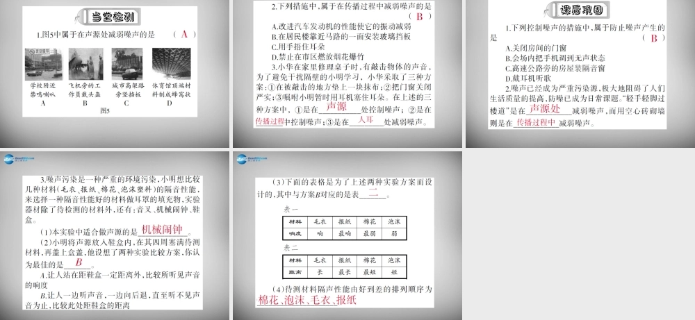 八年级物理上册 2.4 噪声的危害与控制课件 (新版)新人教版 课件