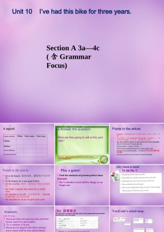 八年级英语下册 Unit 10 I ve had this bike for three years Period 2课件 (新版)人教新目标版 课件