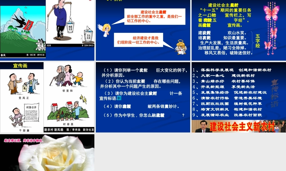 中考政治建设社会主义新农村课件 新课标 人教版 课件