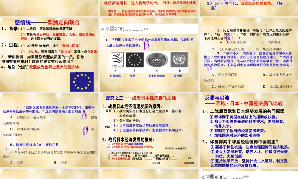 九年级历史下册 第8 9课复习课件 新人教版 课件