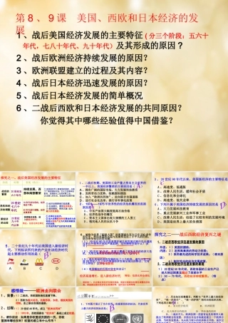 九年级历史下册 第8 9课复习课件 新人教版 课件