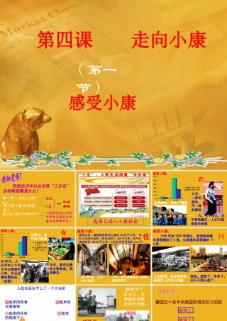 九年级政治 第四课(走向小康)课件 教科版 课件