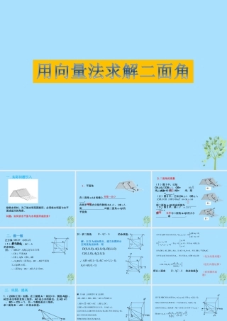 山西省忻州市高考数学 专题 用向量方法研究立体几何问题1复习课件