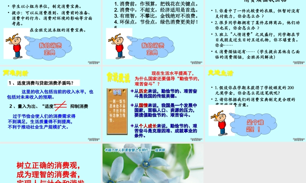 九年级政治学会合理消费课件示例二 新课标 人教版 课件