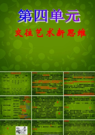 八年级政治上册 第四单元 交往艺术新思维课件 新人教版 课件