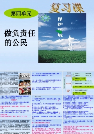 八年级政治上册 第四单元做负责任的公民课件 湘教版 课件