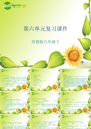 八年级语文下册：第六单元复习课件(苏教版) 课件