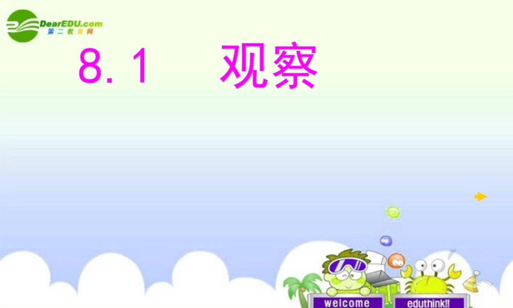 七年级数学下册 8.1观察 课件北京课改版 课件