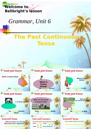八年级英语上册 The Past Continuous Tense课件 冀教版 课件