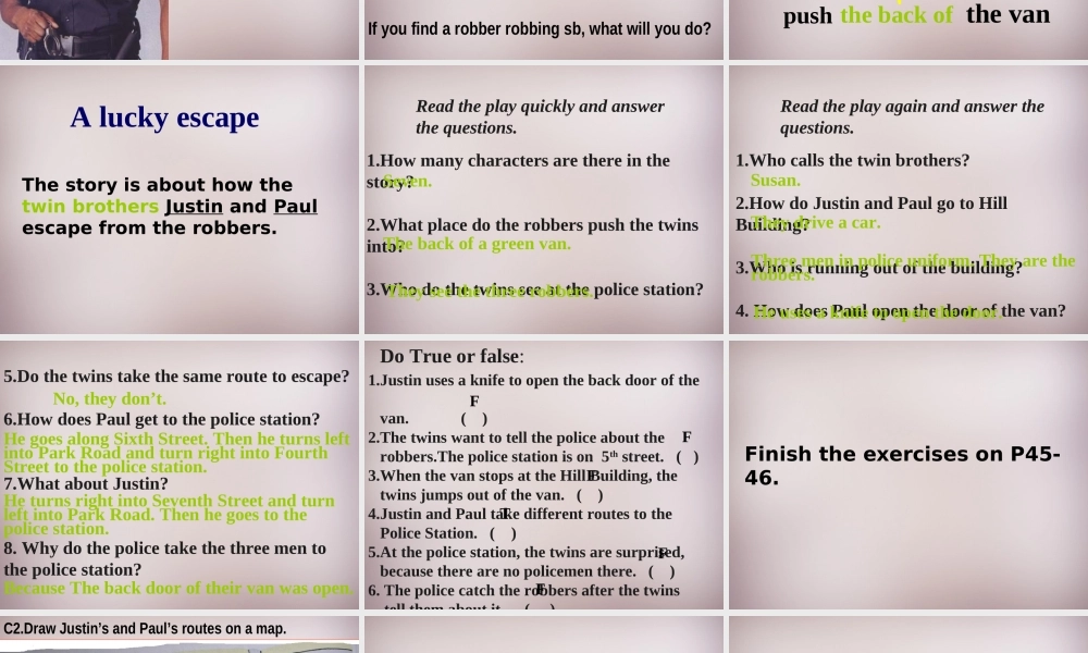 中学七年级英语下册 Unit 3 Finding your way reading 1课件 牛津版 课件
