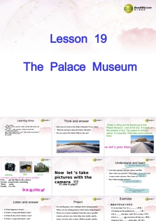 中学七年级英语下册 Lesson 19 The  Palace  Museum课件 冀教版 课件