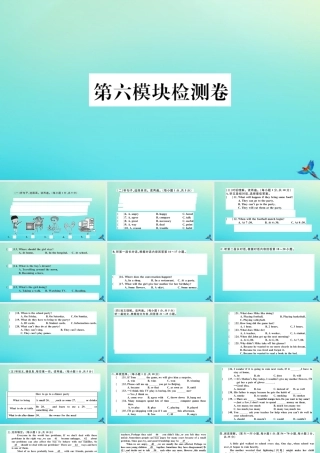 九年级英语上册 Module 6 Problems检测卷习题课件 (新版)外研版 课件