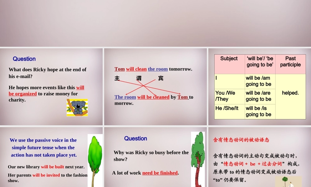 八年级英语下册 Unit 4 A charity show Grammar课件 牛津版 课件