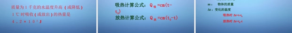 九年级物理全册 133 比热容课件 (新版)新人教版 课件