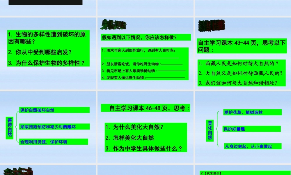 关爱大自然，从我做起 课件