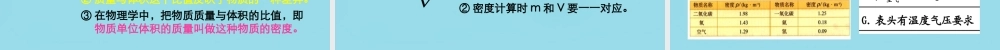 八年级物理下册 6.3 物质的密度课件 苏科版 课件