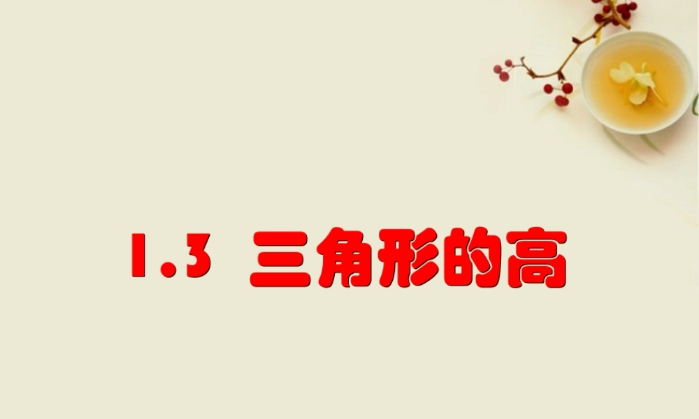 七年级数学下册 1.3三角形的高课件3 浙教版 课件