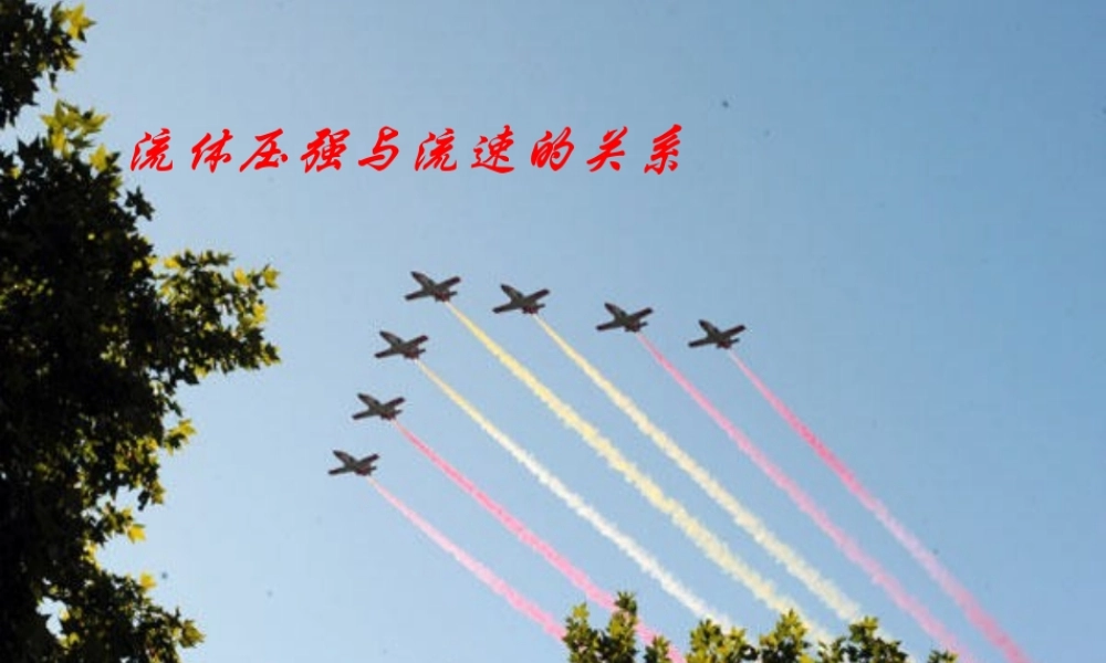 八年级物理下册 8.4流体压强与流速的关系 沪科版 课件