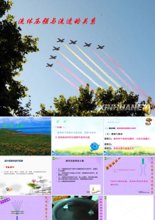 八年级物理下册 8.4流体压强与流速的关系 沪科版 课件