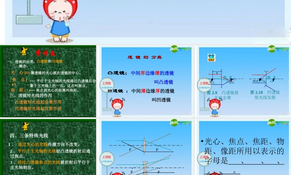 八年级物理 第三章：透镜及其应用 人教版 课件