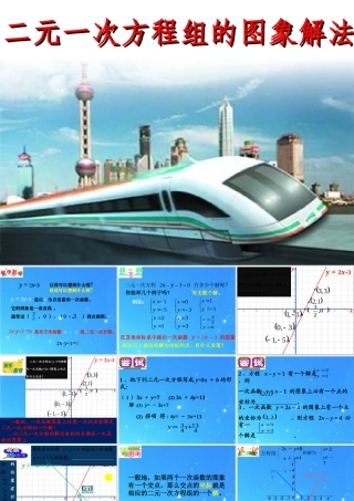 八年级数学上册 5.5二元一次方程组的图象解法课件 苏科版 课件