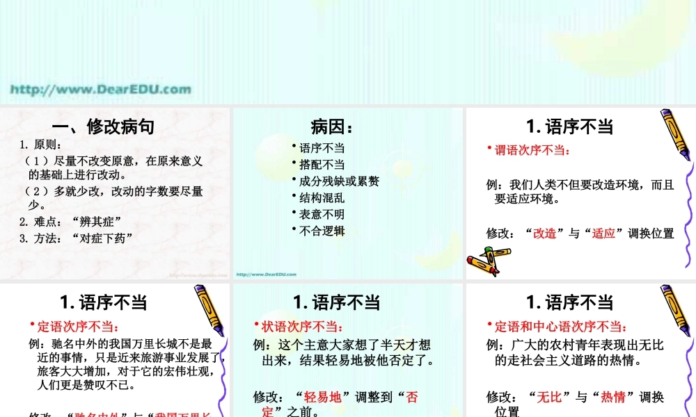 新课标高一语文基础知识句子专题 课件