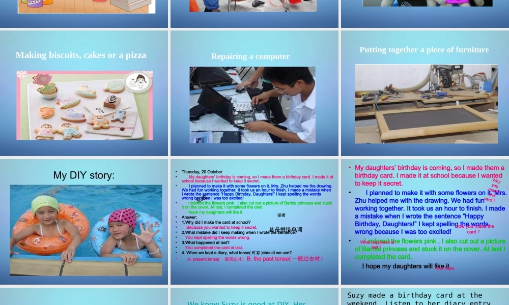 八年级英语上册 Unit 4 Do it yourself Task课件3 (新版)牛津版 课件