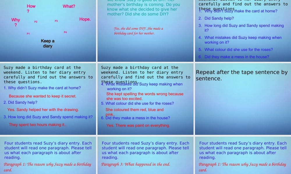 八年级英语上册 Unit 4 Do it yourself Task课件3 (新版)牛津版 课件