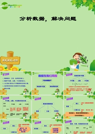 中考数学复习 (分析数据，解决问题)课件 苏教版 课件