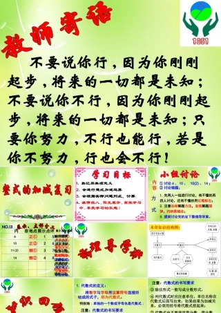 中学七年级数学上册 2.2 整式的加减复习课件2 (新版)新人教版 课件