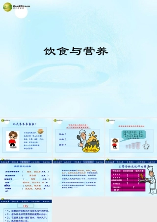 中学七年级生物上册 5.1 饮食与营养课件 苏科版 课件