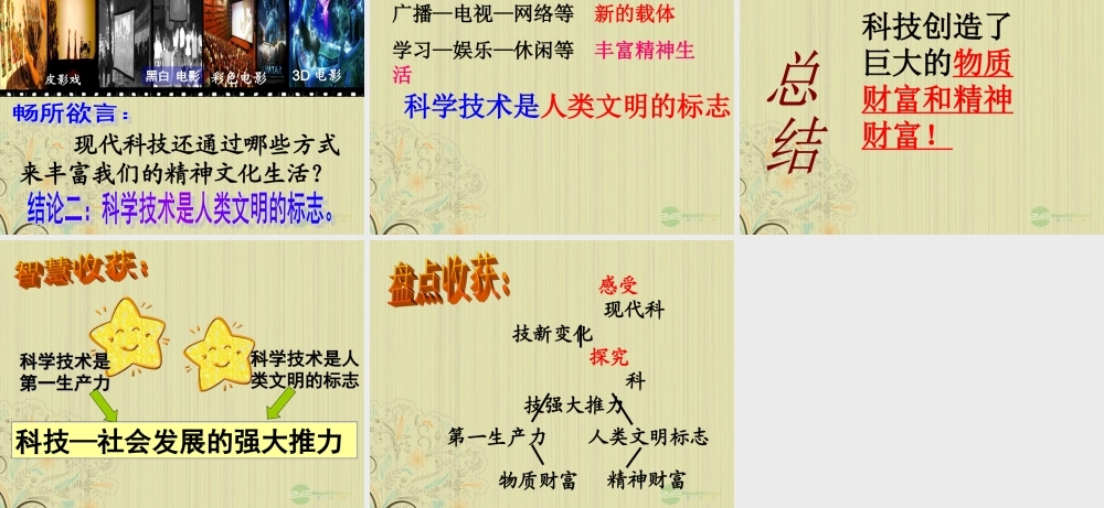 九年级政治(现代科技在身边)课件 人教新课标版 课件