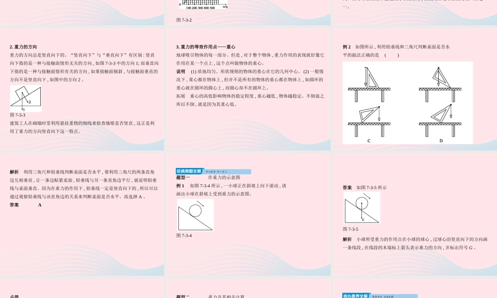 八年级物理下册 第七章 第3节 重力课件 (新版)新人教版 课件