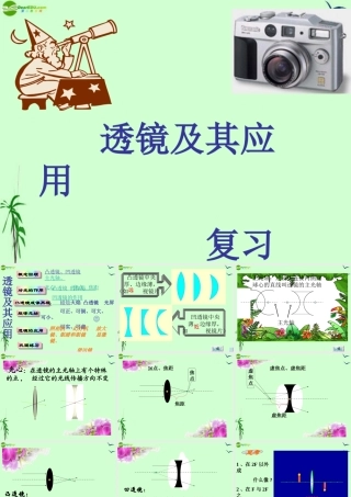 八年级物理上册 透镜及其应用复习课件 人教新课标版 课件