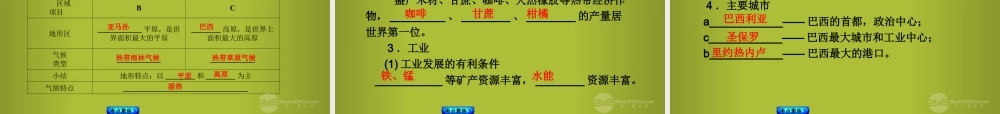 中考地理总复习 第八章 西半球的国家和极低地区课件 新人教版 课件