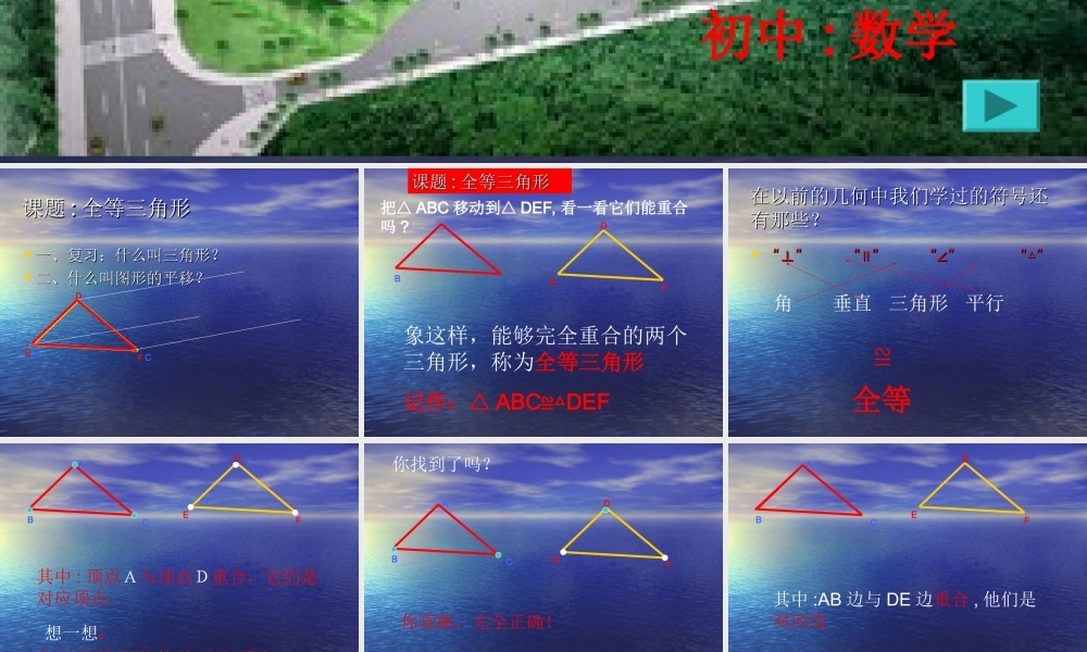 八年级数学全等三角形课件6 新课标 人教版 课件